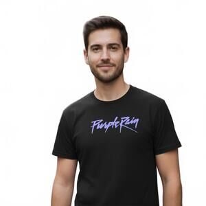 T-Shirt / Prince Purple Rain / Black / Large
